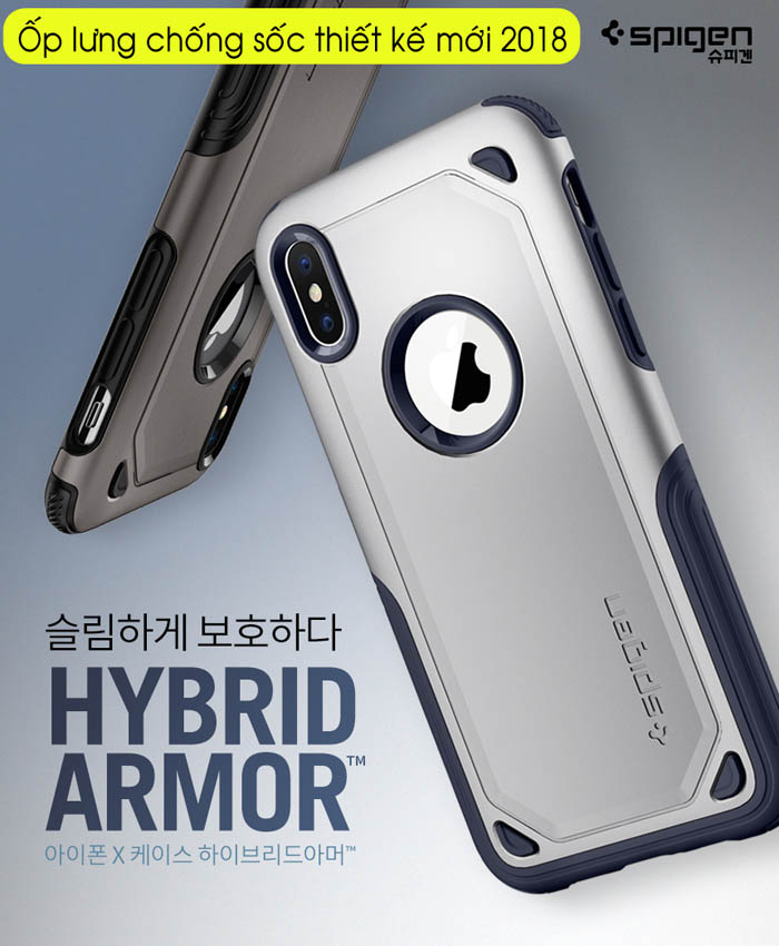 Ốp lưng iPhone 10 / iPhone X Spigen Case Hybrid Armor 1